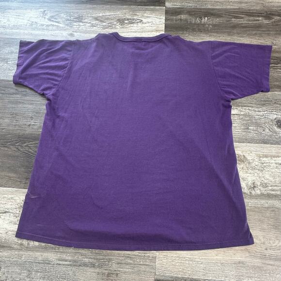 Clemson University T-Shirt Vintage 80s Tigers Russell Athletic Purple Mens XL - Picture 2 of 7